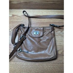 FOSSIL Butter Soft Leather BRITISH TAN SATCHEL Crossover PURSE Bag